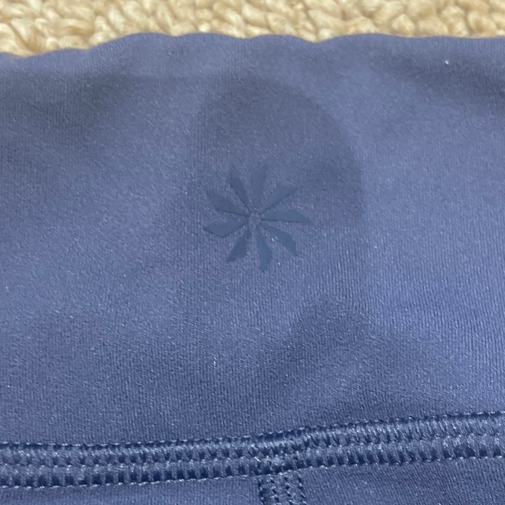 Athleta Navy Blue Cropped Legging Sizes Girls L - Picture 4 of 5